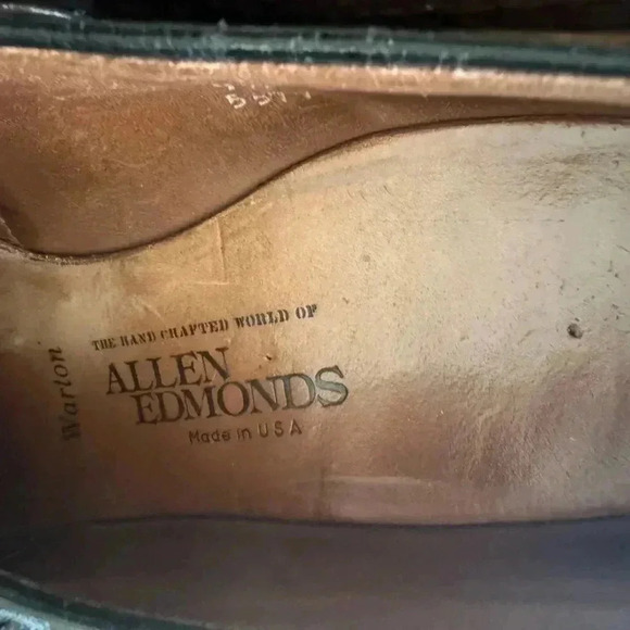 Allen Edmonds “Warton” Brown Sharkskin Shoes